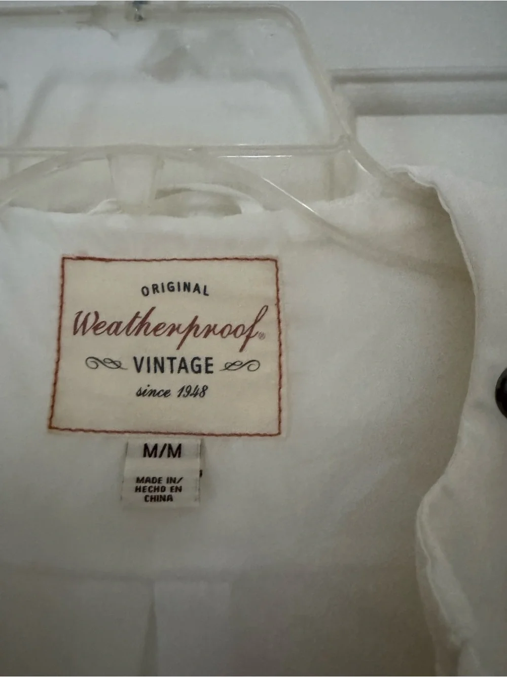 Weatherproof White Windbreaker Lined Hooded Jacket